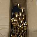 5 Sets(15 Pcs) Brass Gold Metal Taper Candle Holders Candlestick Holders, Vintage Modern Decorative Centerpiece Candlestick Holders for Table Mantel Wedding Housewarming Gift