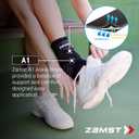 Zamst A1 Black Ankle Brace for Sports - Breathable Sports Ankle Support for Men and Women with Adjustable Three Way Straps for Moderate Lateral Ankle Sprain - Left, Small