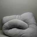 Pharmedoc Pregnancy Pillows, U-Shape Full Body Pillow -Removable Cover Jumbo Size - Grey - Pregnancy Pillows for Sleeping - Body Pillows for Adults, Maternity Pillow and Pregnancy Must Haves