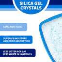 Litter Pearls Tracksless Unscented Non-Clumping Crystal Cat Litter with Odorbond, 7 lb, White, Clear and Blue Crystals