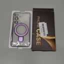 Compatible with Samsung Galaxy S25 Case with Magnetic Ring Stand [Compatible with Mag-Safe] [Full Camera Lens Protector] Plating Clear Phone Case for S25 6.2", Light Purple