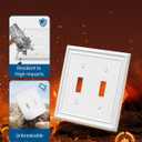 DEWENWILS White Outlet Covers, Switch Plates, Decorative Metal Wall Plates | 2 Pack, 1-Gang Standard Size, Ideal for Light Switches Double Toggle, Dimmers, Sockets