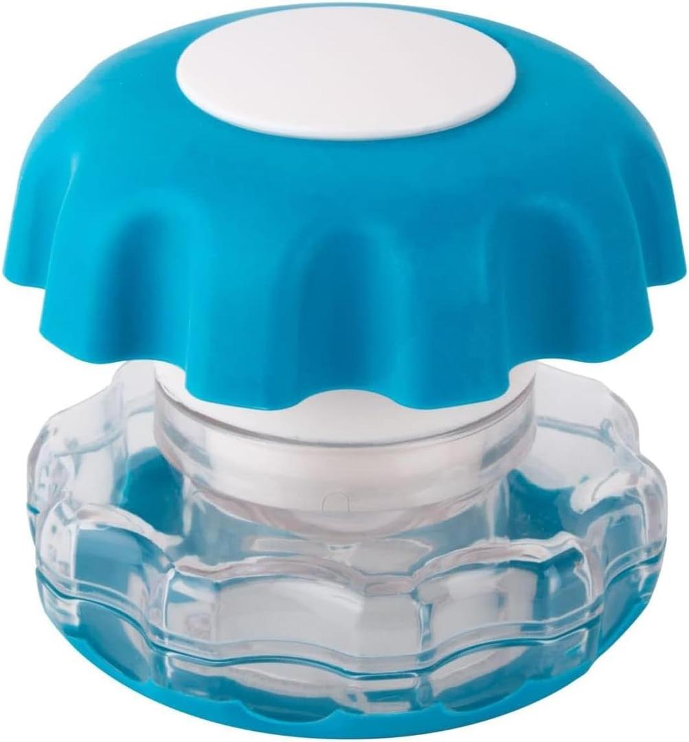 EZY DOSE Crush Pill, Vitamins, Tablets, Crusher and Grinder with Storage Compartment, Kids, Pets, Elderly, Effortlessly Crushes Medications into Fine Powder, Easy-to-Use Design, Blue, BPA Free (Small)