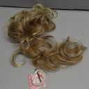 CJL HAIR Claw Clip Short Ponytail Hair Extensions DIY Bendable Metals Messy Bun Hair Piece for Wonen Wavy Curly Synthetic Fake Hairpieces Gloden Blonde and Beach Blonde Tips