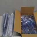 JOLLY CHEF 100 Pack Plastic Champagne Flutes Disposable 4.5 oz Blue Glitter Plastic Champagne Glasses Perfect for Wedding, Thanksgiving Day, Christmas