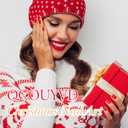 2 x Christmas Press on Nails Red Fake Nails with Red and White Cane Design Glitter French Tip Bow Fake Nail Short Almond False Nails Winter Xmas Full Cover Christmas Acrylic Nail for Women 24 Pcs (6)