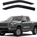 Side Window Rain Guards Visor Deflectors Compatible with Nissan Frontier 2022-2025, Window Deflectors Outside Mount Rain Guards for Car Windows, 2Pcs, Fit for 2 Door
