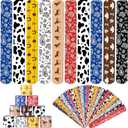 Sosation 48 Pack Western Party Slap Bracelets Cowboy Cowgirl Bracelets Horse Wristbands for Western Themed Parties Birthday Party Favors Supplies Decorations, 8 Styles