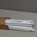 2Pcs Tension Curtain Rod 31 To 76 Inch White Shower Curtain Rod No Drilling Adjustable Spring Loaded Curtain Rods 7/8"Diameter Shower Rods For Bathroom Windows Bedroom Closet Doorway Door