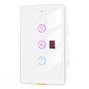 WiFi Smart Ceiling Fan Light Wall Switch, 5 Speed Fan and Light Combo Timer Switch with Type-C Port, Compatible with Alexa and Google Home, 2.4GHz WiFi Only, White