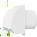 8 Inch Steel Hooded Dryer Cover with Screen and Backdraft Damper, White