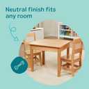 Melissa & Doug Solid Wood Kids Table and Chairs (2), Premium Quality Wooden Toddler Table and Chair Set for Kids Playroom Furniture & Montessori Classroom Furniture for Boys & Girls Ages 3+, 23.5 Inches X 20 Inches X 20.25 Inches