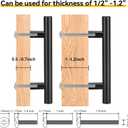 10 Pack 5" Matte Black Cabinet Pulls, Hollow (3" C-C) Stainless Steel Drawer Handles for Kitchen/Bathroom/Cupboard, Easy-Install Dresser Hardware