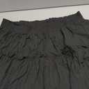 Kate Kasin Women Cotton Mini Skirts with Shorts Underneath, Ruffle Lace Skirt Flowy, Tiered Skorts with Pockets XXL
