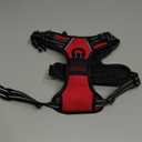 PoyPet No Pull Dog Harness, No Choke Front Clip Dog Reflective Harness, Adjustable Soft Padded Pet Vest with Easy Control Handle for Small to Large Dogs (Red,S)