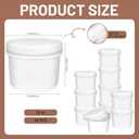 10 Pack 12oz Reusable Small Plastic Containers with Screw Lids, Small Food Storage Freezer Containers, Deli Containers Stackable Food Storage Jars, Sauce Condiment Jars Lunch Box Accessories