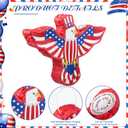 Hicarer Patriotic Piata with Red White Blue Piata Stick Blindfold and Pentagram for Adult Memorial Day 4th of July Independence Day Patriotic Party Decorations Supplies(Eagle)