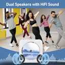 CD Player Portable Bluetooth 5.1 Desktop CD Player with HiFi Sound Speakers,Remote Control,Dust Cover,LED Display,Boombox FM Radio,USB/AUX for Home,Kids (White)