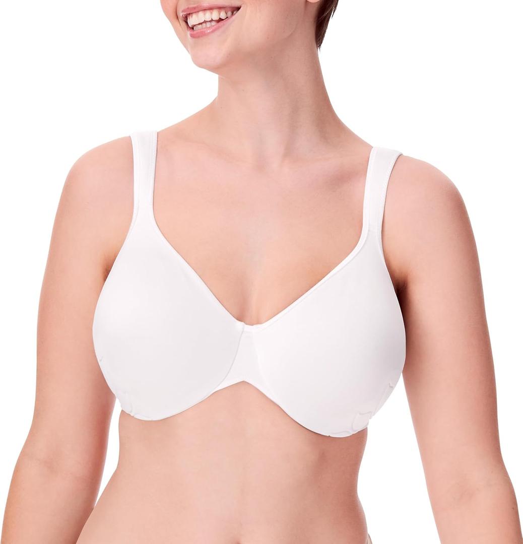 Bali Live It Up Underwire Bra, Seamless Shapewear Bra with Cushioned Straps, Full-Coverage T-Shirt Bra for Everyday Wear (40C)