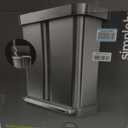 simplehuman 58 Liter / 15.3 Gallon Rectangular Dual Compartment Recycling Step, Brushed Stainless Steel with Soft-Close Plastic Lid Kitchen Trash Can
