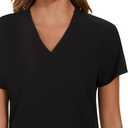 COZYFIT Scrubs for Women Set - Stretch V-Neck Scrub Top & Jogger Pant with 8 Pockets COZY SCRUBS (Black)