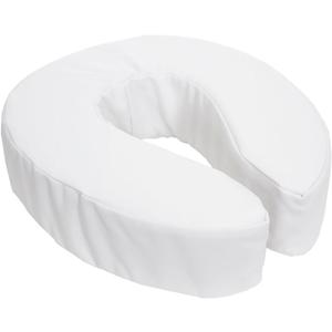 Essential Medical Supply Foam Padded Toilet Seat Cushion Riser with Hook and Loop Attachment for Toilet Seat and Washable Vinyl Cover, 2"