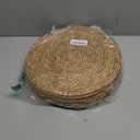 Tobulkirl Woven Placemats Set of 9, 13.5" Round Rattan Placemats, Natural Water Hyacinth Place mats, Farmhouse Weave Place Mats, Rustic Braided Wicker Table Mats for Dining Table, Home, Outdoor