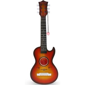 23" Acoustic Guitar, Kids 6 String Toy Guitar - Realistic Steel Strings - Beginner Practice First Musical Instrument for Children, Toddlers (Cherry Sunburst), Miniature