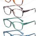 Gaoye Reading Glasses Women or Readers Men 6 Pack Stylish Blue Light Blocking Computer Eyeglasses - Ease Blurry Vision