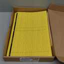 Real Estate Listing Folder Right Panel -Legal Size- Holder for Documents, Pre-Printed with Closing Checklist & Tracker Card Stock Color-Coded Dots for Organization - Made in USA 25-Pack Yellow