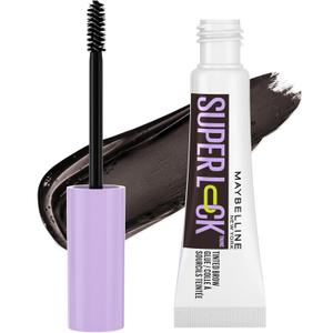 Maybelline Super Lock Brow Glue Eyebrow Gel, Lightweight and Waterproof Tinted Brow Gel For Up To 24HR Hold, Black, 1 Count (0.23 Fl Oz (Pack of 1))