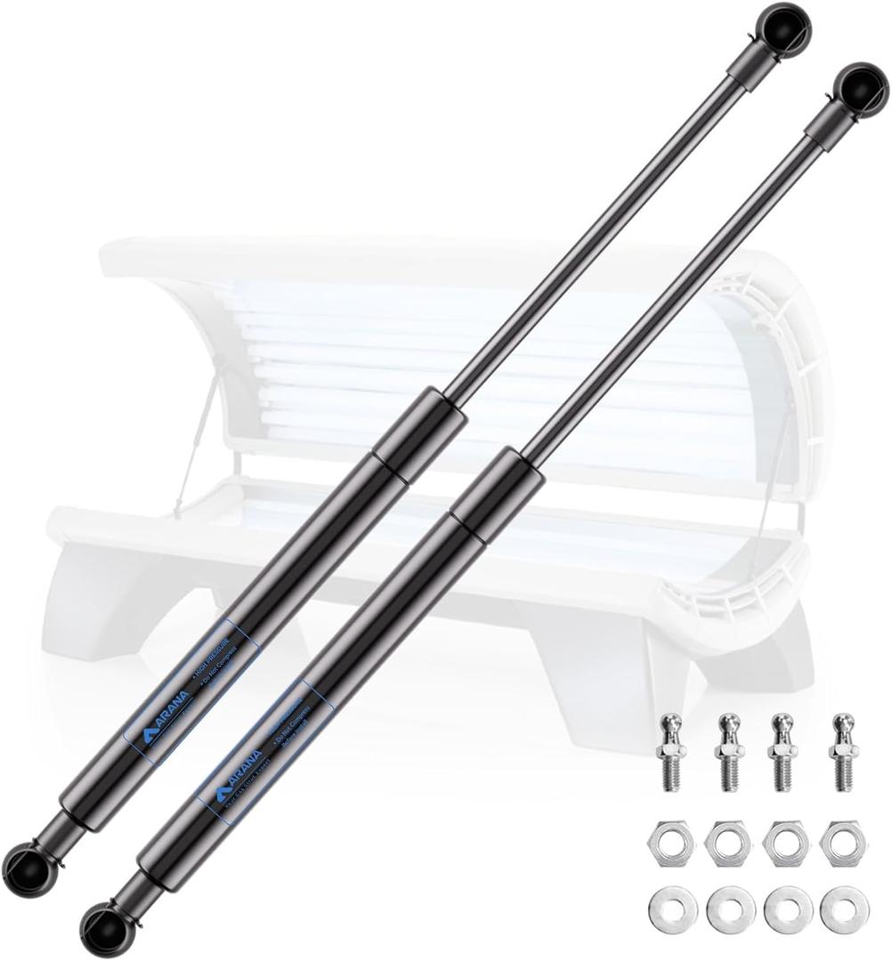 ARANA 20 inch 180 LB Gas Prop Struts Shocks, 20" 800 N Lift Support Springs for Heavy Duty Tonneau Cover Truck Pickup Sled Trailer Large Tool Box Lid Trap Door (Support Lid Weight: 155~200lbs), 2Pcs
