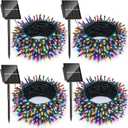 SOLARBABY 4 Pack Solar Christmas Lights Outdoor, Total 146Ft 400 LED Solar String Lights Outdoor with 8 Modes, Waterproof Multicolor Fairy Light for Outside Garden Yard Xmas Tree Christmas Decoration