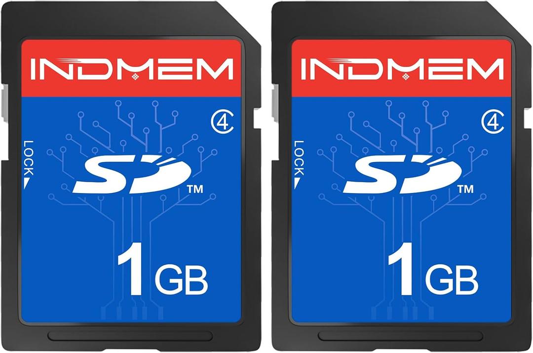 SD Card 1GB (2 Pack) Class 4 Flash Memory Cards MLC Stanard Secure Digital Cards Camera Cards, 1GB(2pc)