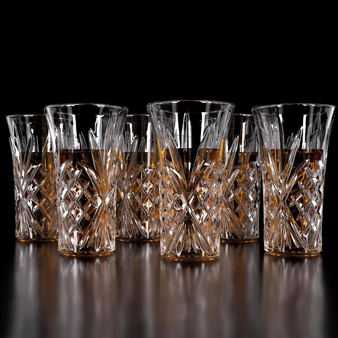 Shot Glasses, 2 Oz Tequila Whiskey Heavy Base Shot Glasses Set of 6, Bar Shot Glass for Vodka Tequila Whiskey Liquor Espressos (Clear)