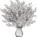 Sggvecsy 15 Pcs Babys Breath Artificial Flowers Gypsophila Bouquets Bulk Real Touch Fake Silk Flowers for Home DIY Floral Arrangement Table Centerpiece Fall Thanksgiving Autumn Decoration (Grey)