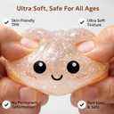 Glitter Dumpling Squishy, 2026 New Bun Squeeze Stress Relief Ball with Steamer Box for Stress Relief, More Surprises (White)