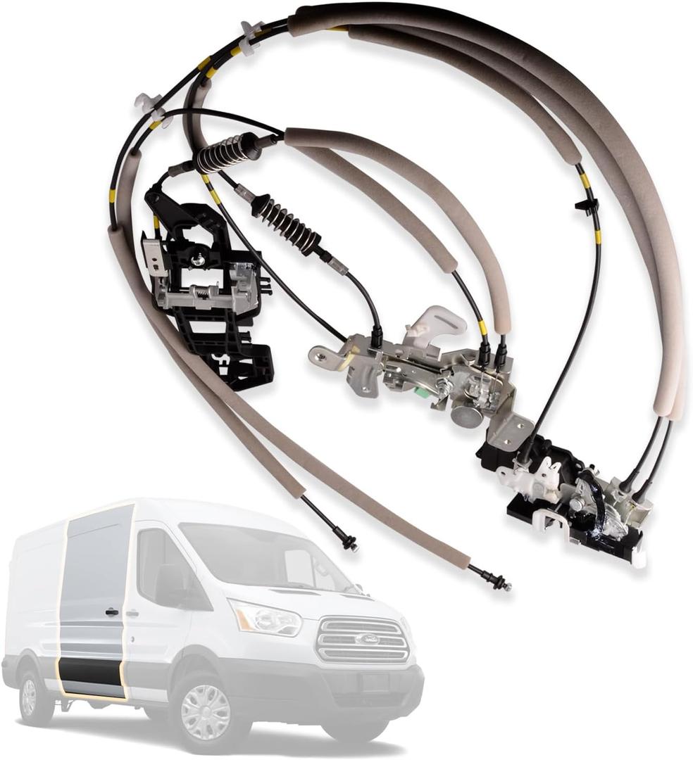 Right Side Sliding Door Lock Actuator Latch Cable Compatible for 2015-2020 Ford Transit-150, Transit-250, Transit-350, Transit-350 HD & Thomas Transit Liner CK4Z61264A00B/D