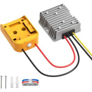 DC 20V to 12V Step-Down Converter with Switch Compatible with Dewalt 20V Battery, Over-Discharge Protection, DC12V 20A 240W Buck Converter Voltage Regulator for Golf Cart RC Car Truck DIY