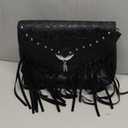 Western Crossbody Purse for Women Festival Cowgirl Fringe Bag with Adjustable Strap