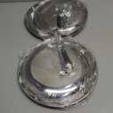 Gerrii Set of 2 Cupcake Display Stands 3 Tier Serving Tray Platters Stainless Steel Cup Cake Tower for Birthday Party Wedding Dessert Cookie Candy(Silver)