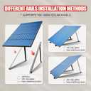 Adjustable Solar Panel Mount Brackets, 2 Sets(4 Pack) 45inch Solar Panel Mount Stand with Foldable Tilt Legs, Suitable for 2-4pcs 100-500 Watt Solar Panel for Roof, RV, Boat, and Off-Grid