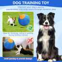 2 Set 17 Inch Herding Ball for Dogs, Dog Herding Ball with Oxford Cloth Cover Pump Tool Agility Training Equipment for Australian Shepherd, Cattle, Border Collie (Blue)