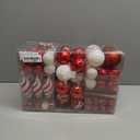 Shatterproof Christmas Ball Ornaments Set, 130 Pack Christmas Tree Decorations, Assorted Hanging Christmas Balls Bulk for Holiday Indoor Outdoor Xmas Party Decor (130 Red)