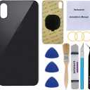 OEM Rear Back Glass Replacement for iPhone Xs Max 6.5 inches with Reparing Toolkit and Pre-Installed Adhesive (Space Gray/Black)