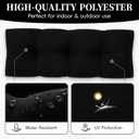 Bench Cushion for Indoor/Outdoor Furniture, Waterproof Patio Bench Seat Cushion with Non-Slip Bottom, 48x16x4 inch, Black