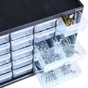 CRAFTSMAN Storage Organizer, 30 Small Drawer Modular Storage System, Easily Stackable, Plastic, Black, White (CMST40730)