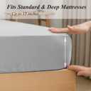 Full Size Fitted Sheet Only - Premium 1800 Super Soft & Cozy Microfiber, Wrinkle, Fade, Shrinkage Resistant Deep Pocket Full Fitted Bottom Sheet, Light Gray