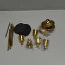 5 Pcs Candlestick Holders Taper Candle Holders, Metal Tall Candlestick Holder Golden Candle Stick Holder for Pillar Candles, Candlesticks for Party Fireplace Wedding Dining Table Halloween Decoration