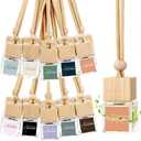 10 Pcs Thank You Gift Bulk for Coworker Car Air Freshener Diffuser Hanging Appreciation Gift Car Empty Glass Oil Diffuser for Employee Social Worker Nurse